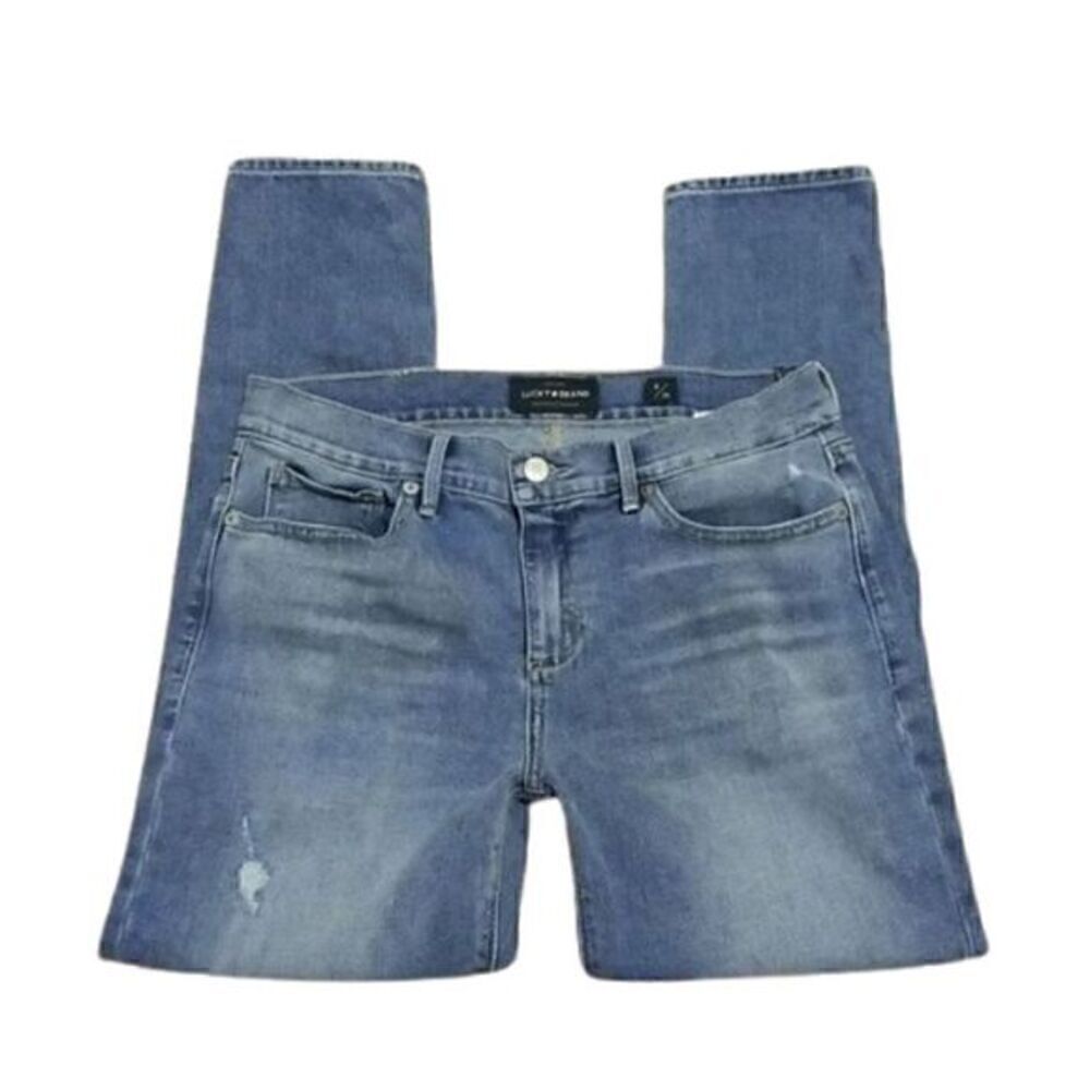 Lucky brand mid-Rise brooke crop distressed jeans NWT